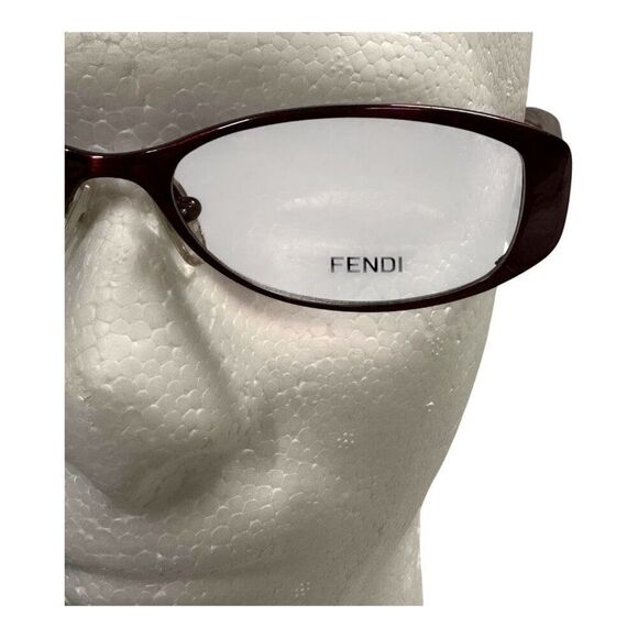 Fendi F899 Rectangular Eyeglasses With Hard Case Burgundy 140mm Size Gift Set - Picture 3 of 9